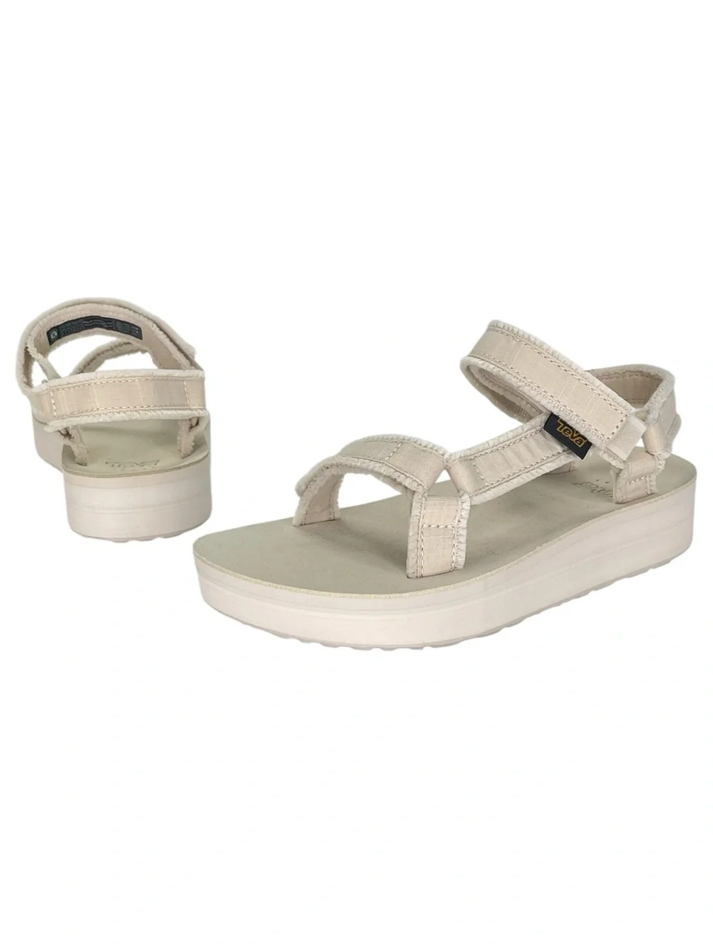 Teva Terragrip Cream Fringe Strappy Womens Sandals Size 5M